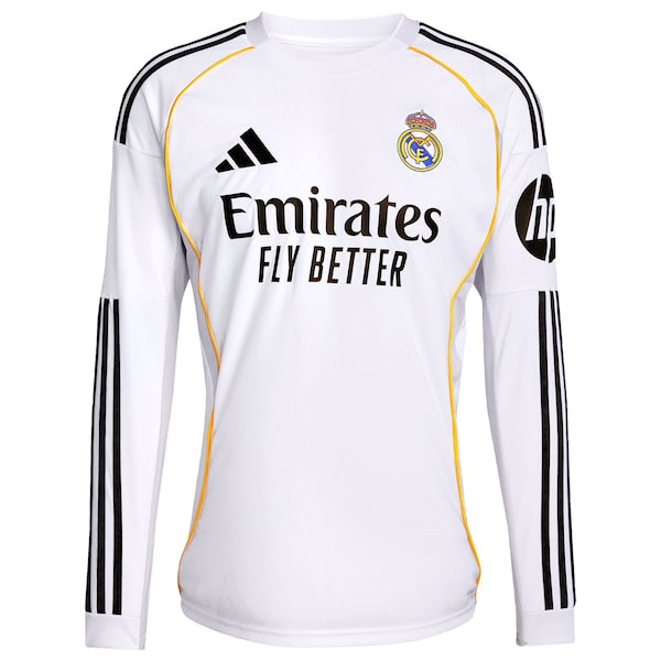 Kylian Mbappé Los Merengues adidas 2025/26 Home Replica Player Jersey - White/Blue