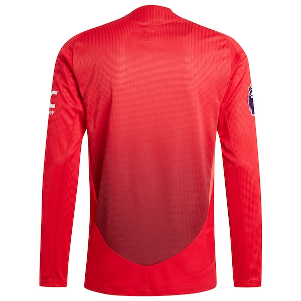 Manchester United adidas 2024/25 Home Long Sleeve Authentic Patch Jersey - Red