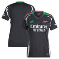 Arsenal adidas Women's 2024/25 Away Replica Jersey - Black