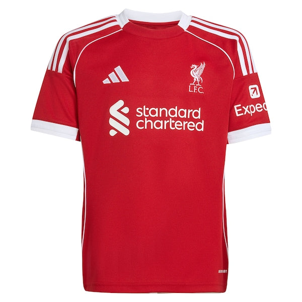 Virgil van Dijk Liverpool adidas Youth 2025/26 Home Replica Jersey - Red/Green