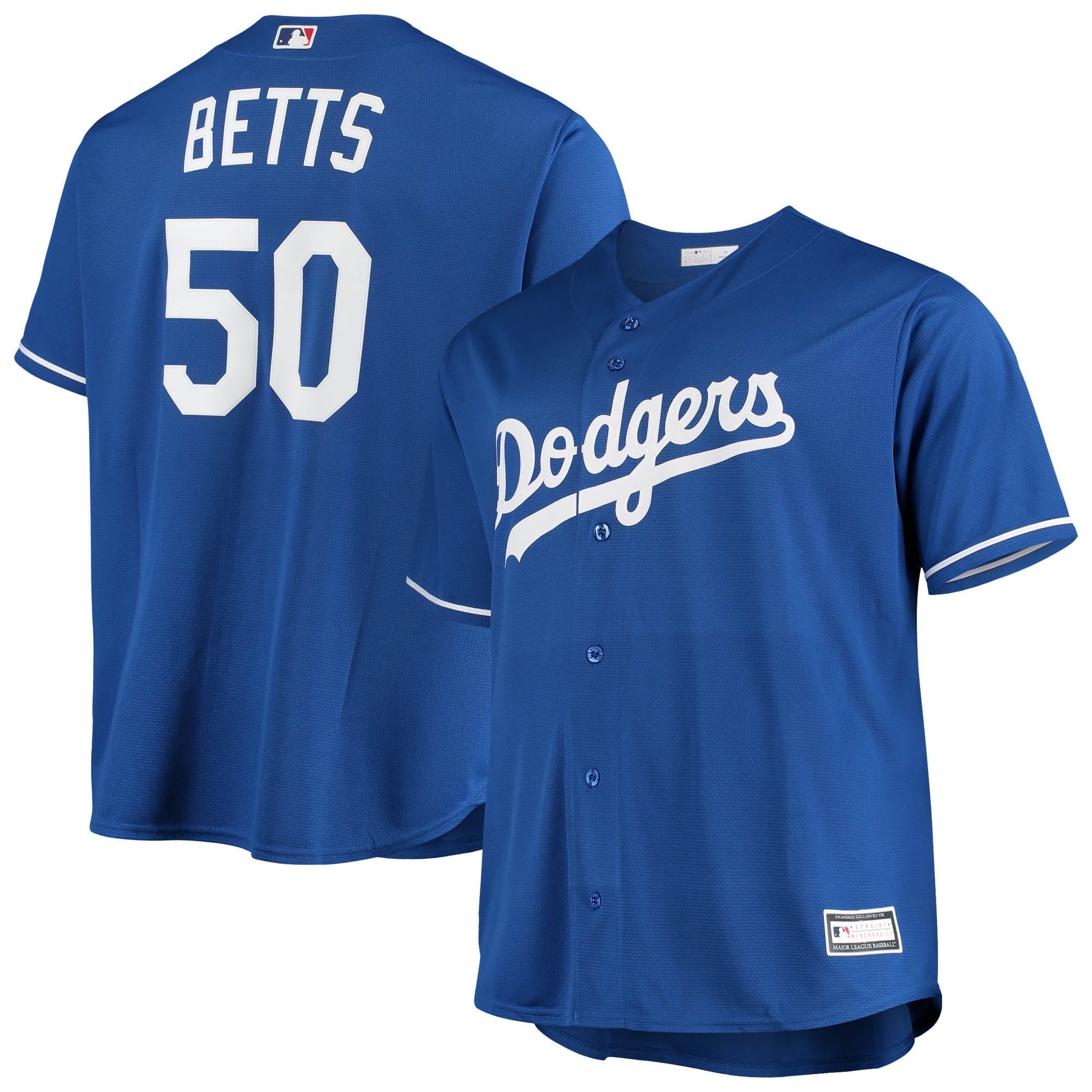 Mookie Betts Los Angeles Dodgers Big & Tall Replica Player Jersey - Gray/Royal/White