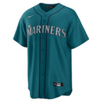 Julio Rodriguez Seattle Mariners Nike Official Replica Player Jersey - Aqua/Navy/White