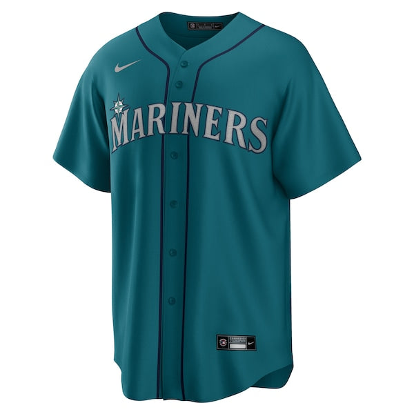Julio Rodriguez Seattle Mariners Nike Official Replica Player Jersey - Aqua/Navy/White