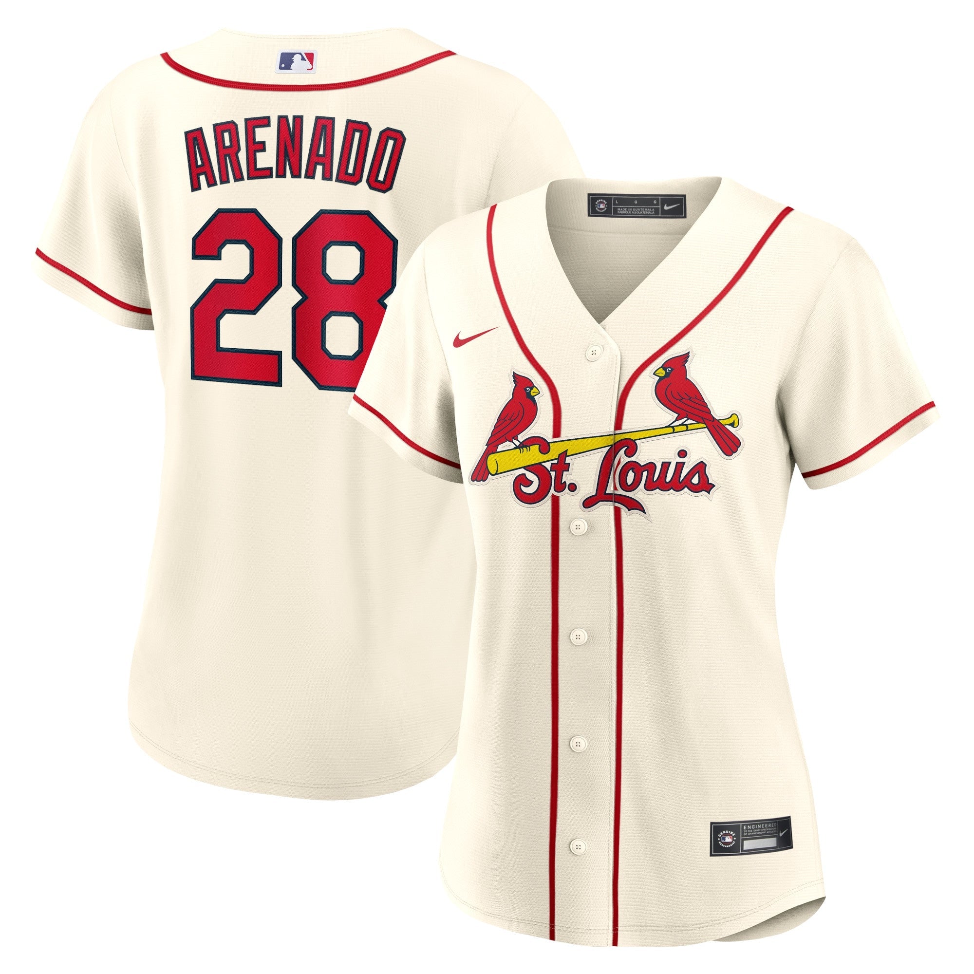 Nolan Arenado St. Louis Cardinals Nike Women's Alternate Replica Player Jersey - Red/Cream/White