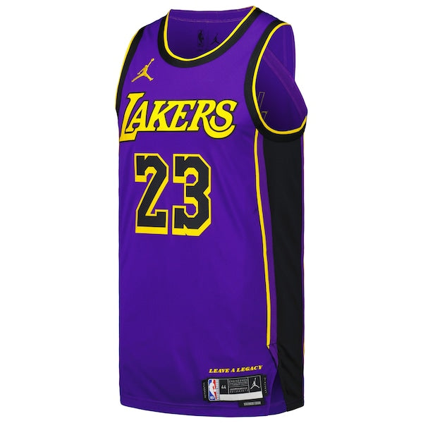 LeBron James Los Angeles Lakers Jordan Brand Authentic Player Jersey - Statement Edition - Purple