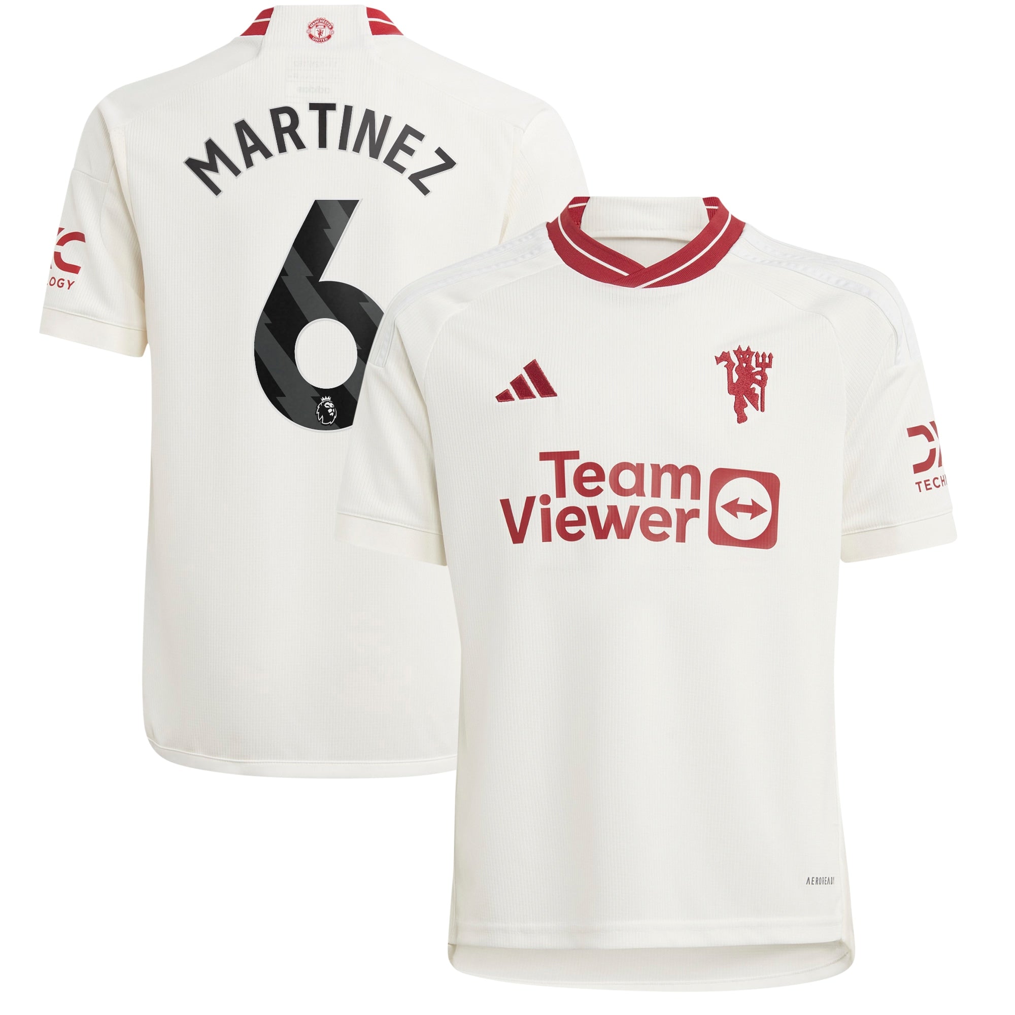 Lisandro Martínez Manchester United adidas Youth 2023/24 Away Replica Player Jersey - Green/White