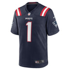Number 1 Groom New England Patriots Nike Game Jersey - Navy