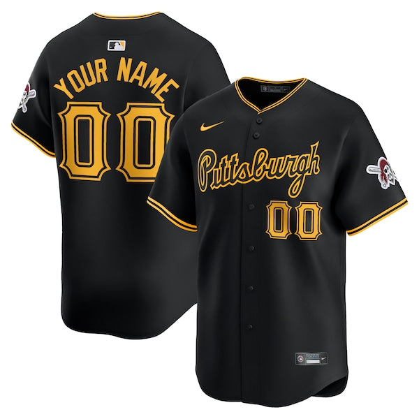 Pittsburgh Pirates Nike  Alternate Limited Custom Jersey – Black