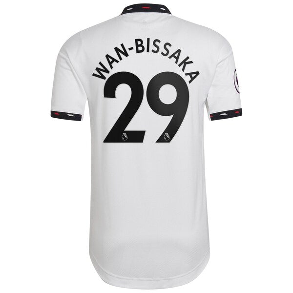 Aaron Wan-Bissaka Manchester United adidas 2022/23 Away Authentic Player Jersey - White