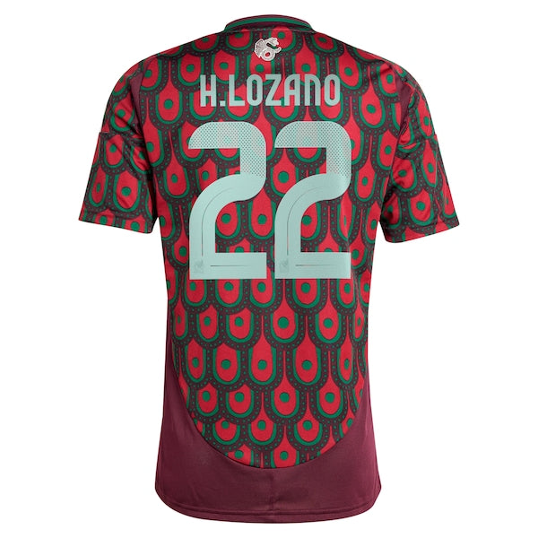 Hirving Lozano Mexico National Team adidas 2024 Home Replica Player Jersey - Burgundy