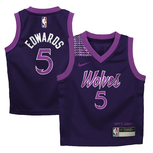 Anthony Edwards Minnesota Timberwolves Nike Toddler 2025/26 City Edition Swingman Jersey - Purple