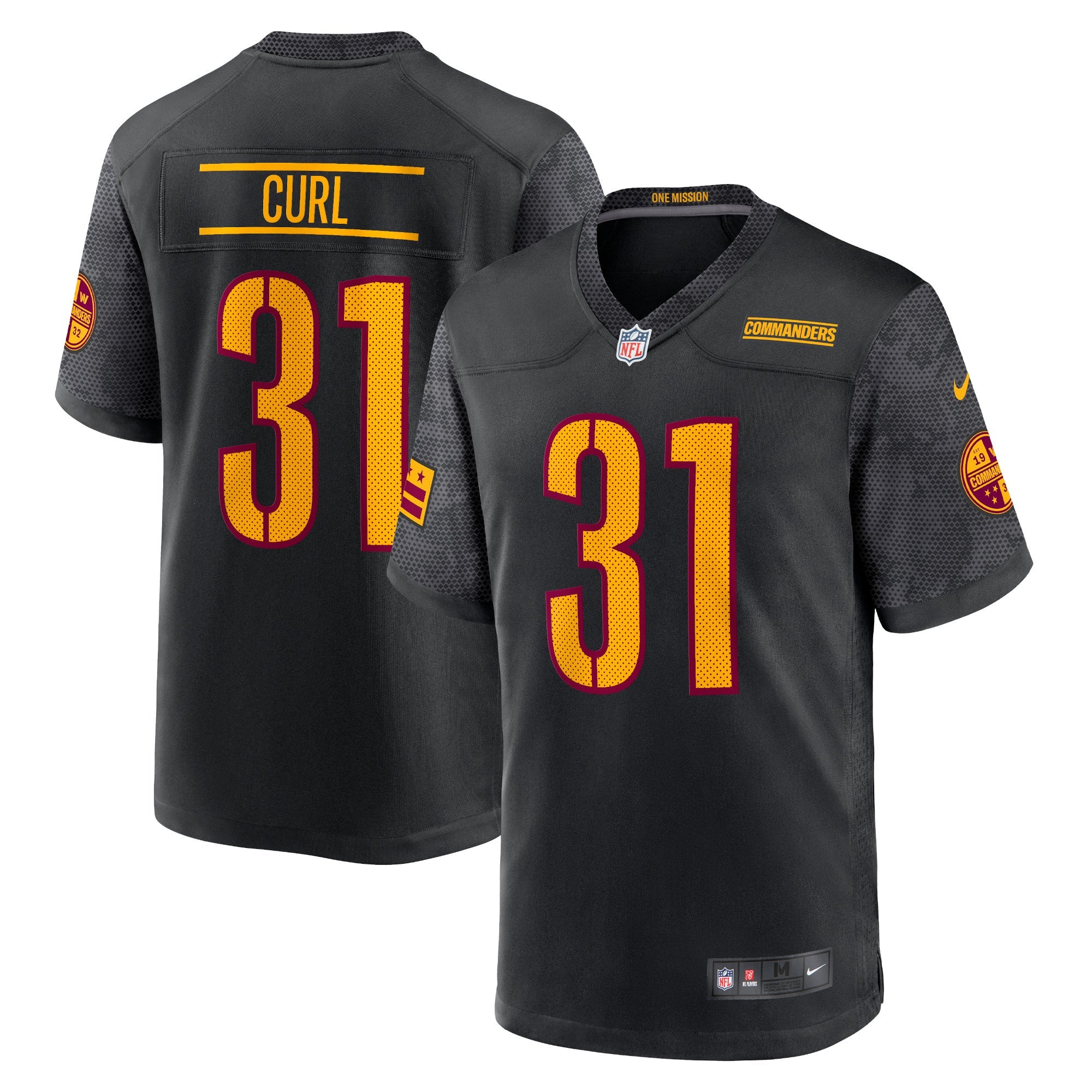 Kamren Curl Washington Commanders Nike Game Jersey - Burgundy/Black/White