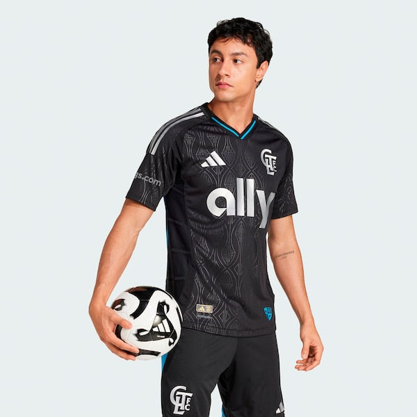 Charlotte FC adidas 2025 Fortress Kit Authentic Jersey - Black