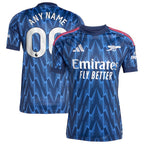Arsenal adidas 2025/26 Away Replica Custom Jersey - Blue/Red