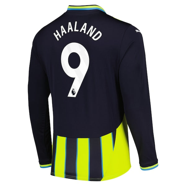 Erling Haaland Manchester City Puma 2024/25 Away Replica Long Sleeve Player Jersey - Navy