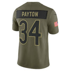 Walter Payton Chicago Bears Nike 2025 Salute to Service Retired Limited Jersey - Olive