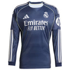 Kylian Mbappé Los Merengues adidas 2025/26 Away Replica Long Sleeve Player Jersey - Blue/White