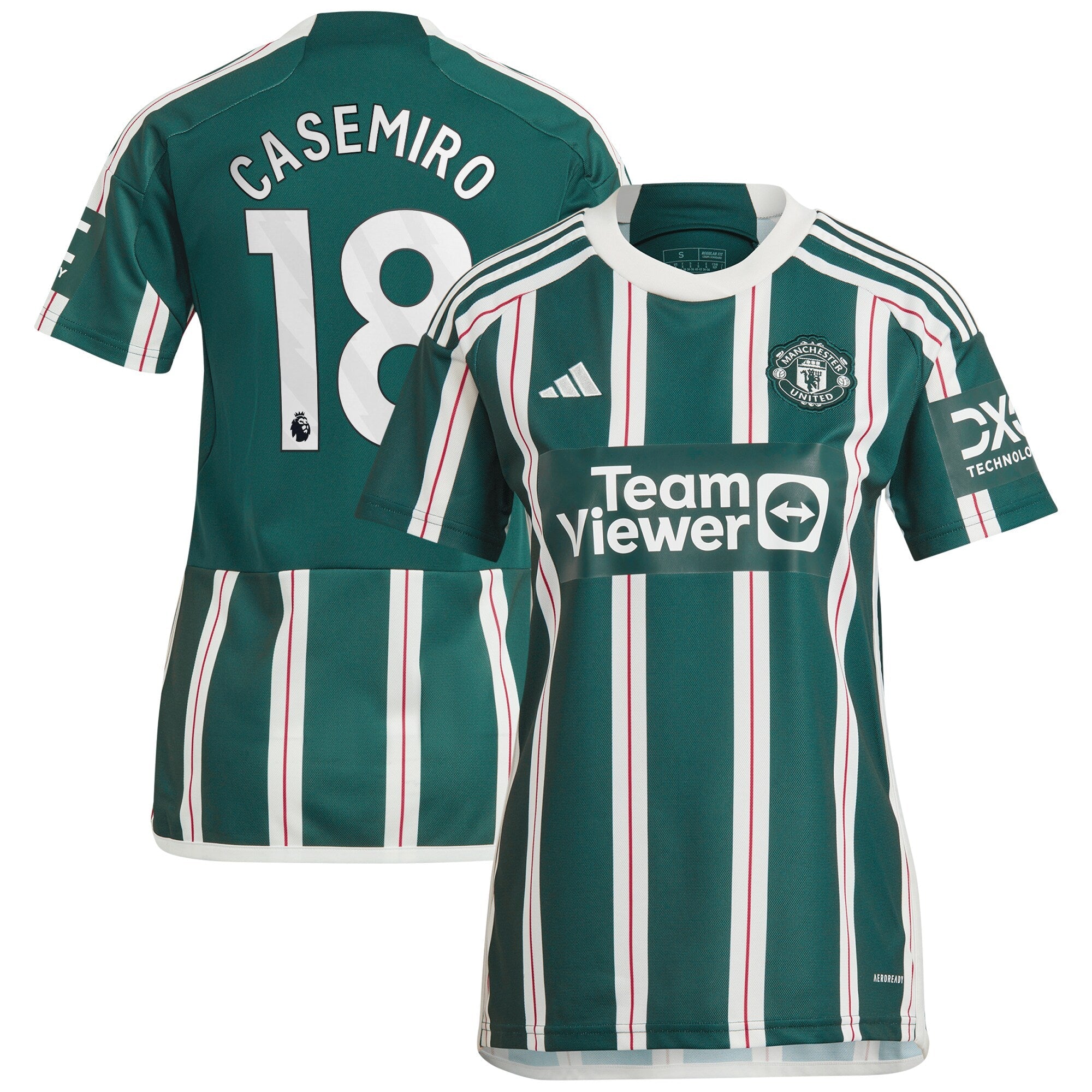Casemiro Manchester United adidas Women's 2023/24 Home Replica Player Jersey - Red/Green