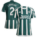 Victor Lindelof Manchester United adidas 2023/24 Away Replica Player Jersey - Green/Red