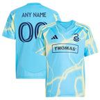 Philadelphia Union adidas Youth 2025 The Voltage Kit Replica Custom Jersey - Blue