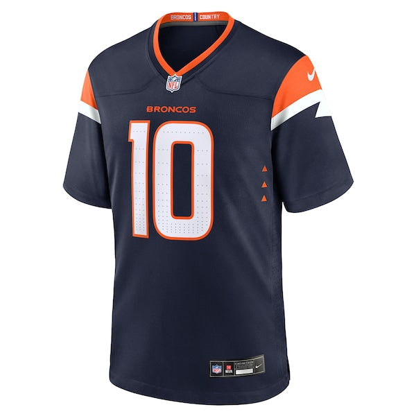 Youth Bo Nix Denver Broncos Nike Alternate Game Jersey -  Navy/White