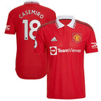 Carlos Casemiro Manchester United adidas 2022/23 Home Authentic Player Jersey - Red