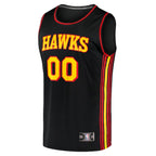 Atlanta Hawks  Youth Custom Fast Break Replica Jersey Black - Statement Edition