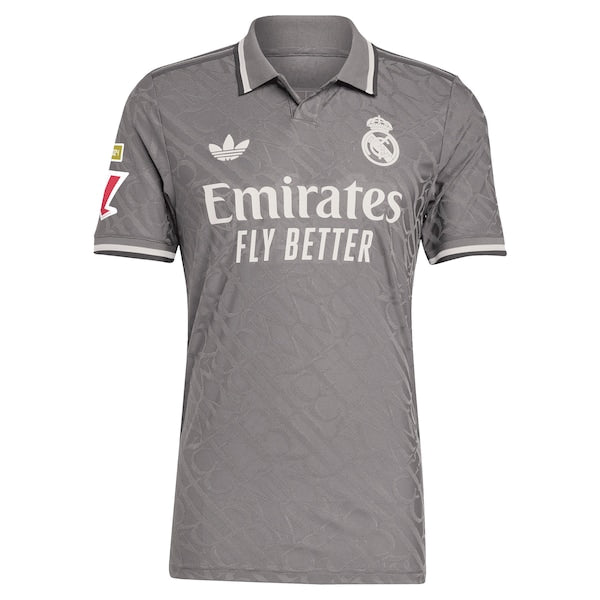 Kylian Mbappé Los Merengues adidas Originals 2024/25 Third Authentic Player Jersey - Charcoal