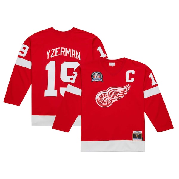 Steve Yzerman Detroit Red Wings Captain Patch 1996/97 Blue Line Player Jersey - Red