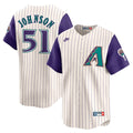 Randy Johnson Arizona Diamondbacks Nike Throwback Cooperstown Collection Limited Jersey - Cream