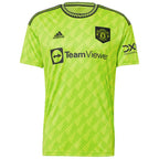 Tyrell Malacia Manchester United adidas 2022/23 Third Replica Player Jersey - Neon Green