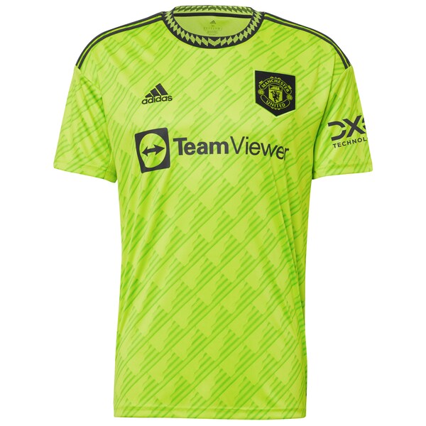 Aaron Wan-Bissaka Manchester United adidas 2022/23 Third Replica Player Jersey - Neon Green
