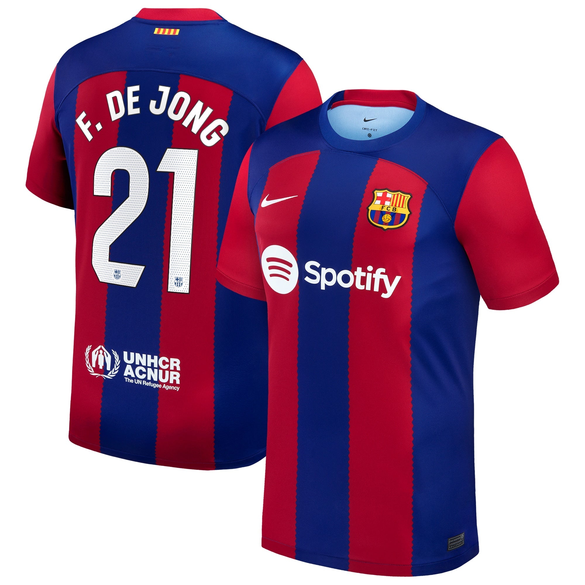 Frenkie de Jong Barcelona Nike 2023/24 Third Replica Jersey - Aqua/Royal/White