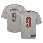 Joe Burrow Cincinnati Bengals Nike Youth Atmosphere Game Jersey - Gray