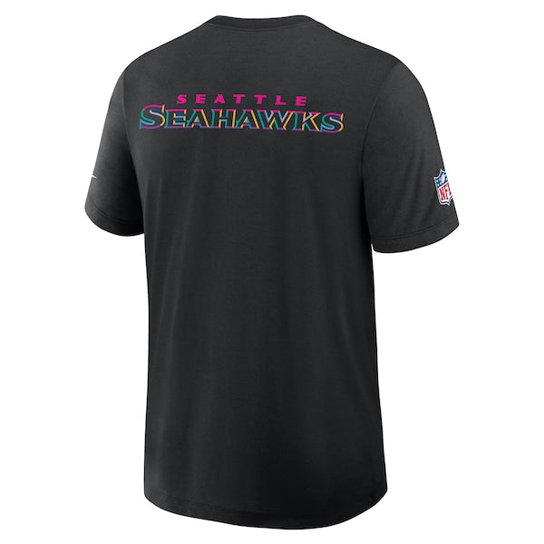 Seattle Seahawks Nike 2025 NFL Crucial Catch Tri-Blend Dri-FIT T-Shirt - Black
