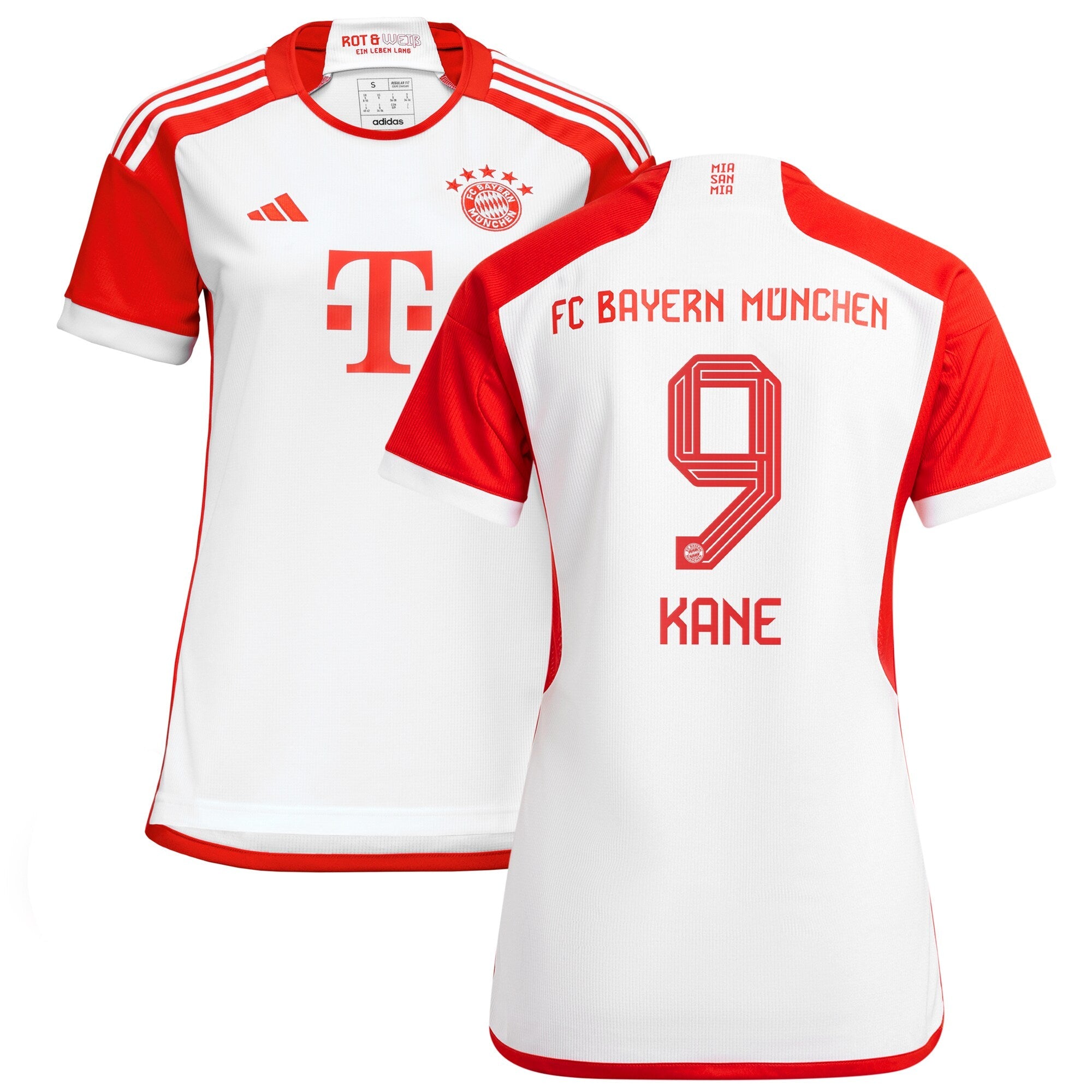 Harry Kane Bayern Munich adidas Women's 2023/24 Away Replica Player Jersey - Black/White