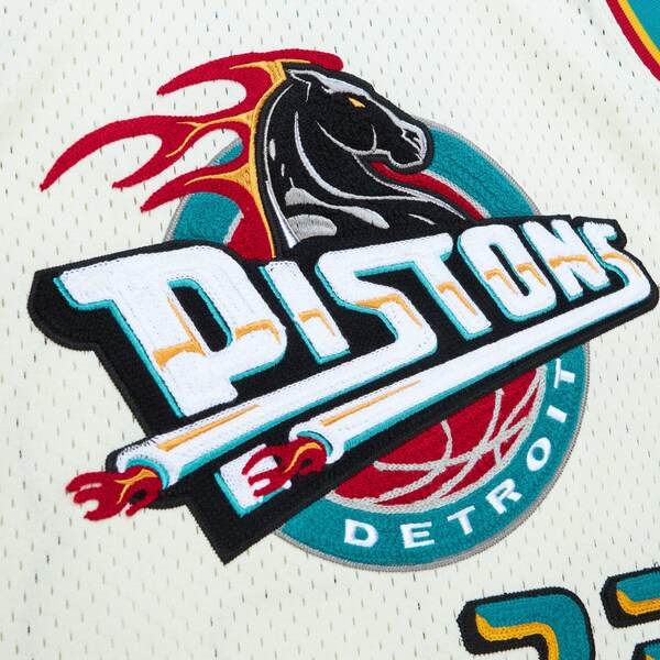 Grant Hill Detroit Pistons Chainstitch Swingman Jersey - Cream