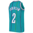 Larry Johnson Charlotte Hornets  Youth 1992/93 Hardwood Classics Swingman Jersey - Teal