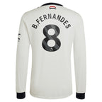 Bruno Fernandes Manchester United adidas Originals  2024/25 Third Replica Long Sleeve Jersey - Cream