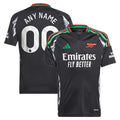 Arsenal adidas Youth 2024/25 Away Replica Custom Jersey - Black