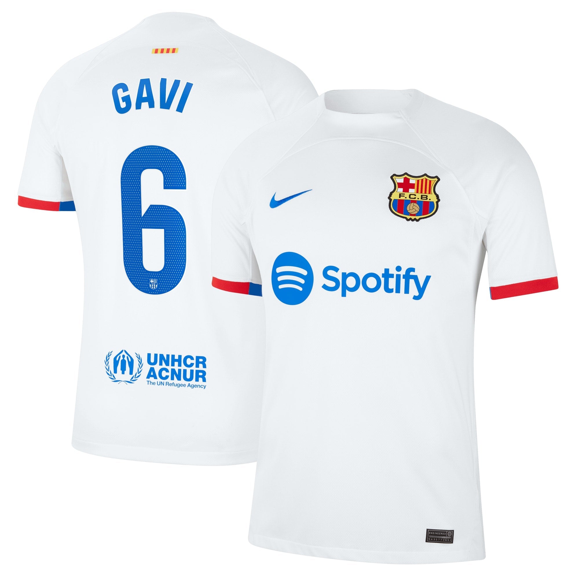 Gavi Barcelona Nike 2023/24 Home Stadium Replica Player Jersey - Royal/Aqua/White
