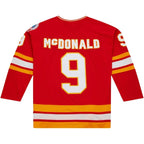 Lanny McDonald Calgary Flames Captain Patch 1988/89 Blue Line Player Jersey - Red