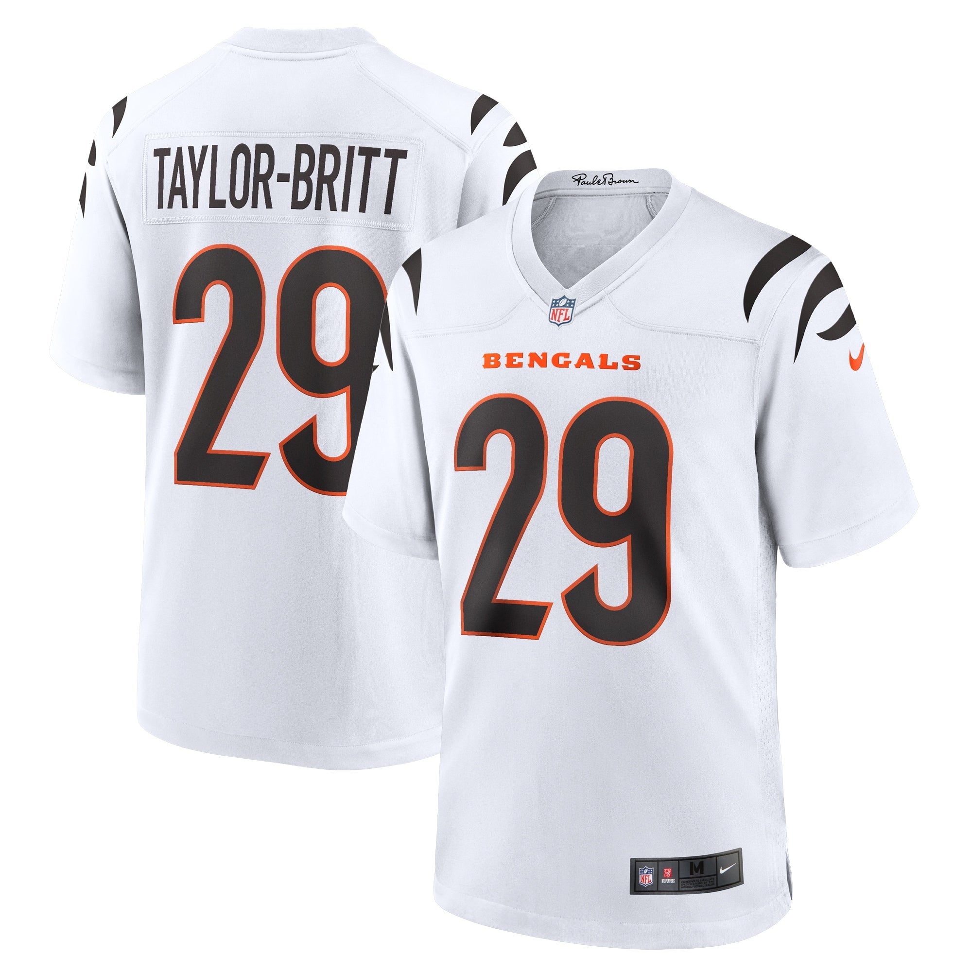 Cam Taylor-Britt Cincinnati Bengals Nike Game Player Jersey - Black/Orange/White