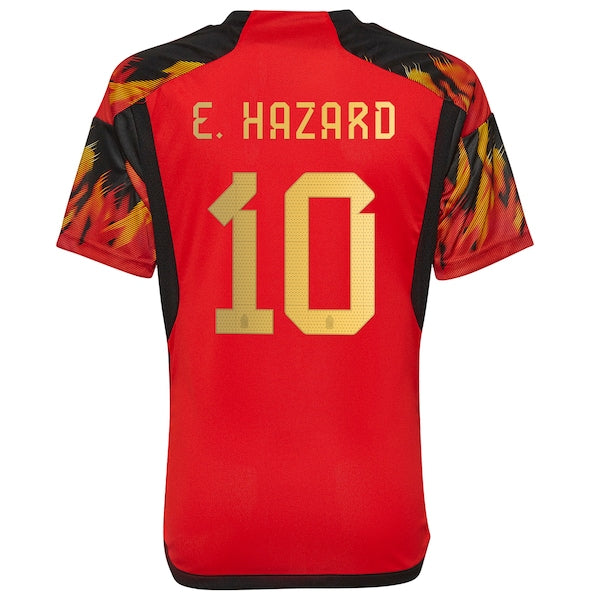 Eden Hazard Belgium National Team adidas Youth 2022/23 Home Replica Jersey - Red