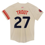 Mike Trout Los Angeles Angels Nike Preschool City Connect Limited Player Jersey - Cream