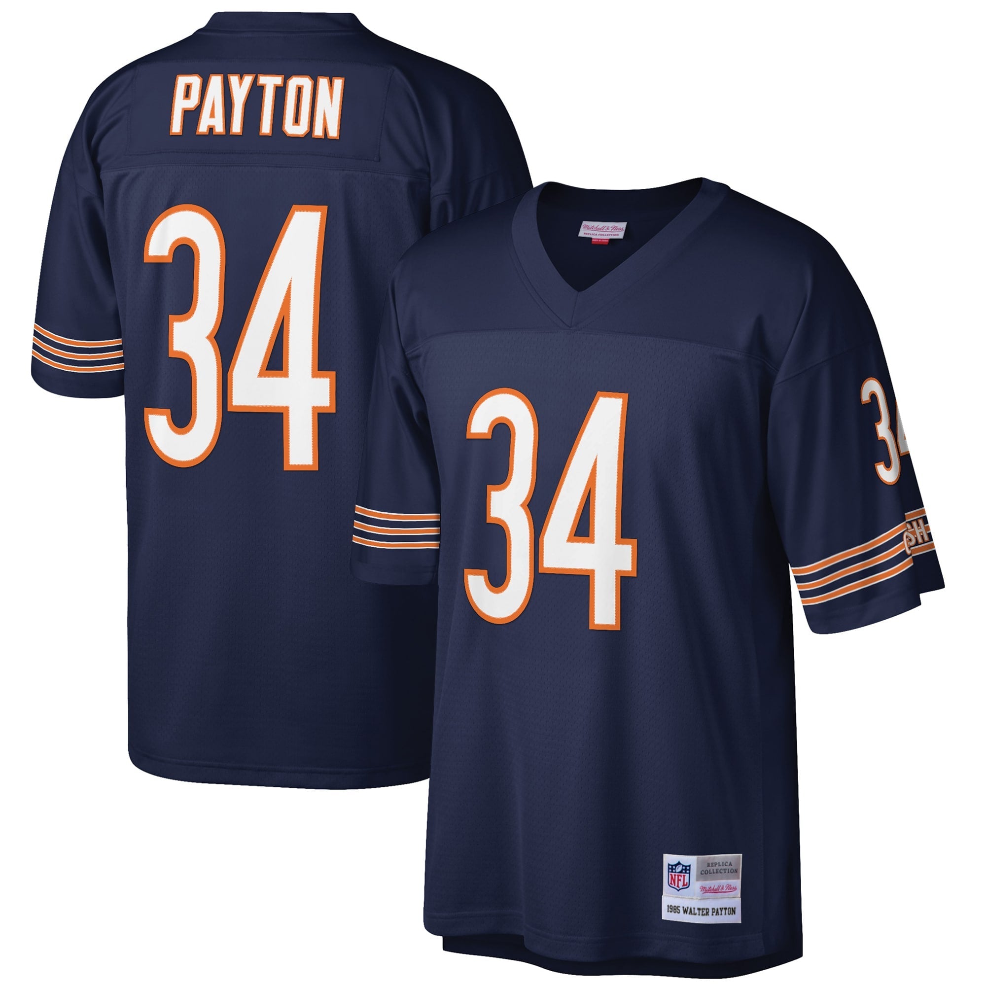 Walter Payton Chicago Bears Big & Tall 1985 Retired Player Replica Jersey - White/Navy