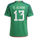Guillermo Ochoa Mexico National Team adidas Youth 2022/23 Home Replica Player Jersey - Green