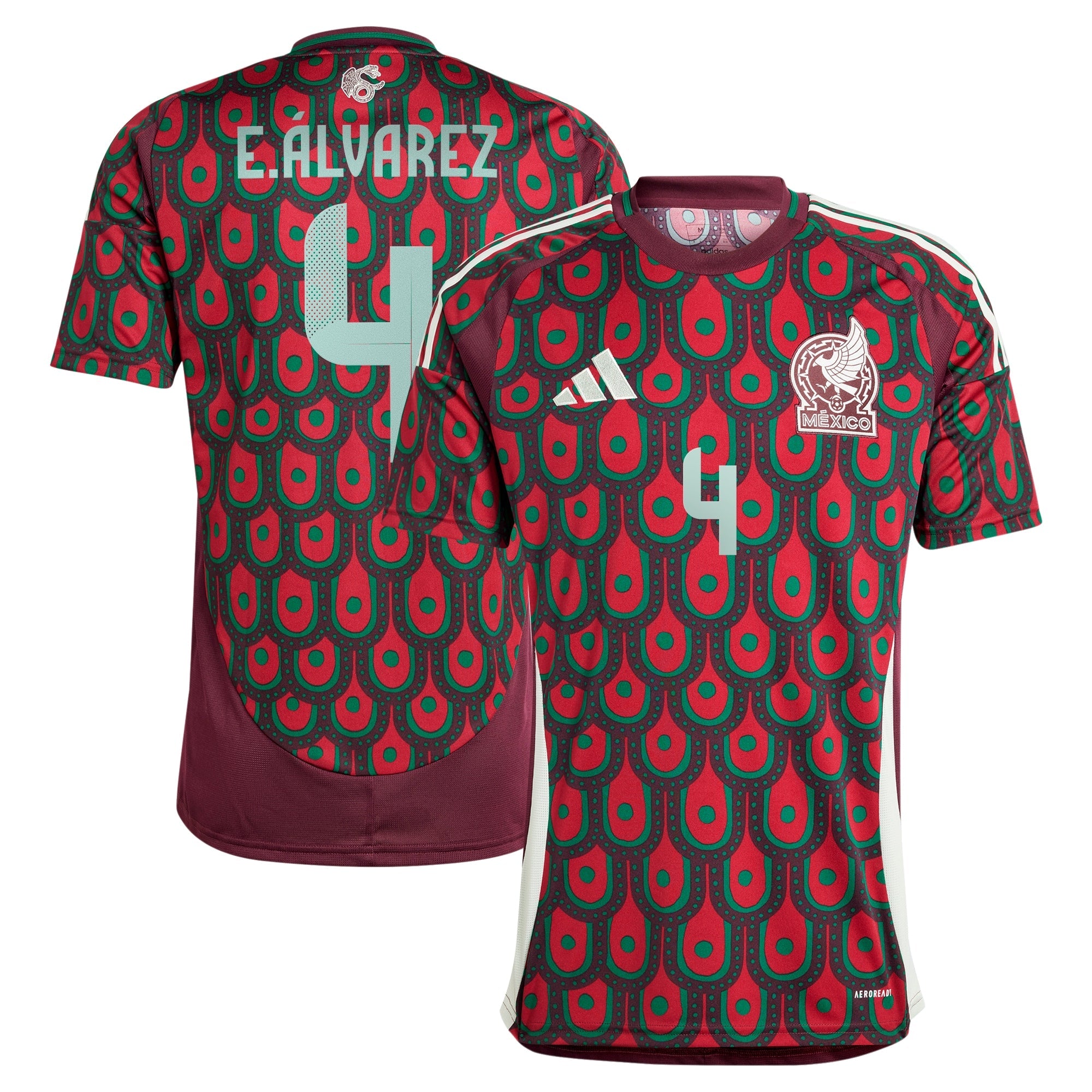 Edson Alvarez Mexico National Team adidas 2024 Away Replica Player Jersey - Green/Burgundy