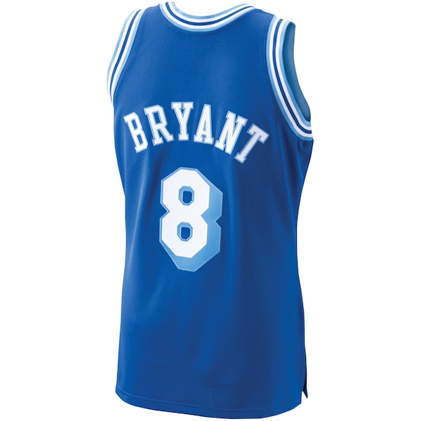 Men's Los Angeles Lakers Kobe Bryant Royal 1996-97 Hardwood Classics Authentic Player Jersey- Blue/Gold/Purple