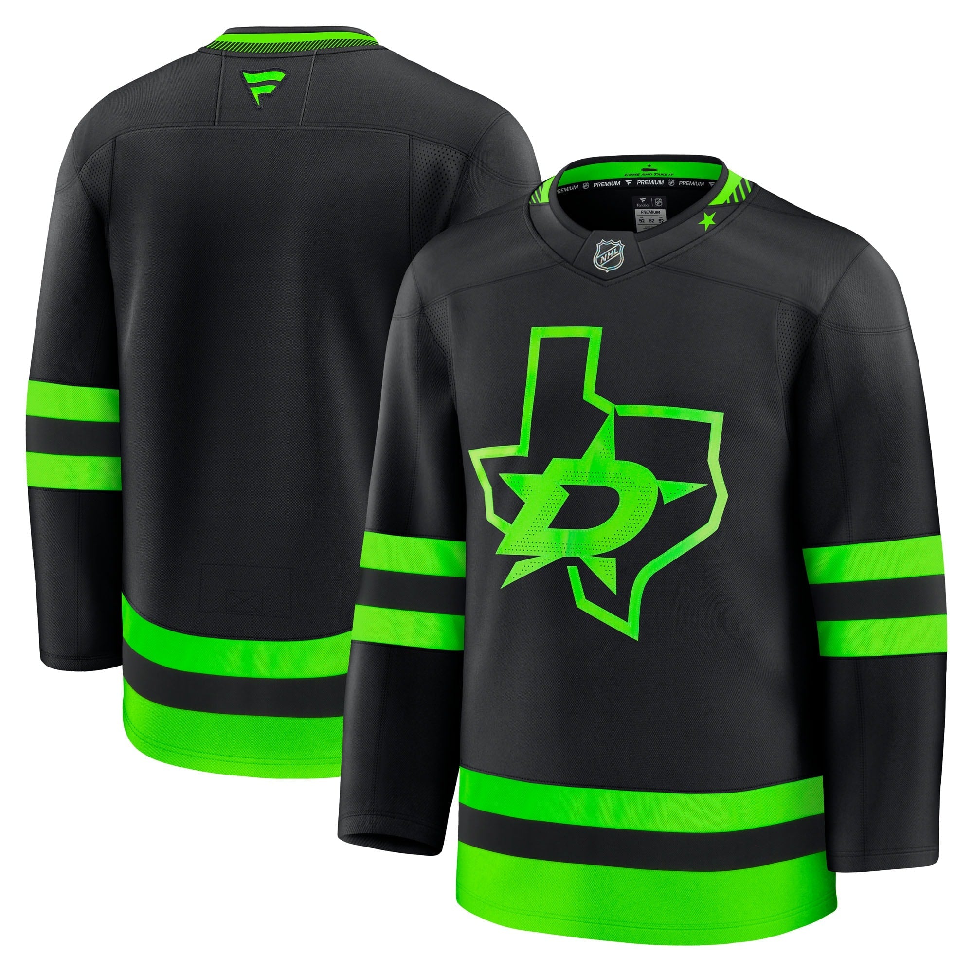 Dallas Stars  Away Premium Jersey - White/Black/Kelly Green